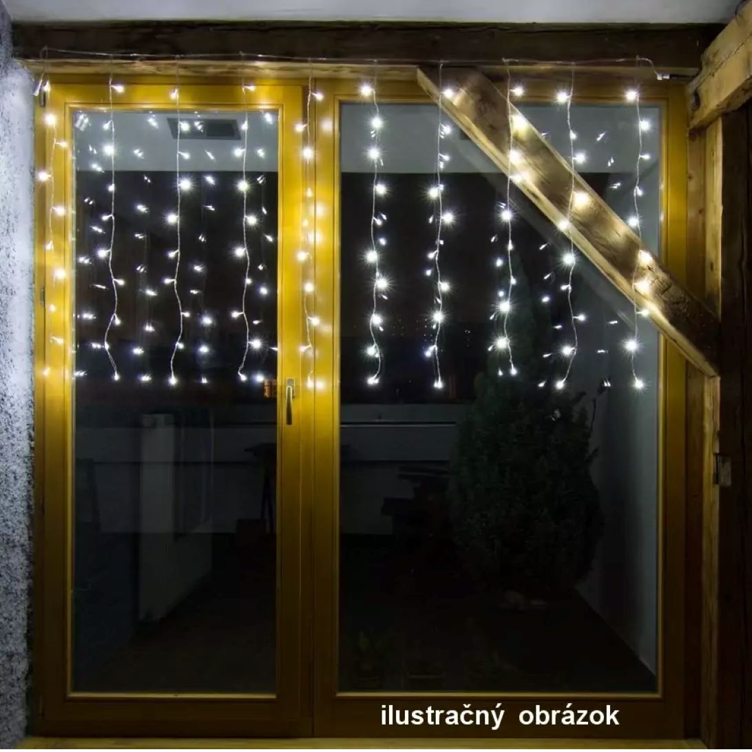 LED svetelný záves – 2x1m, studená biela