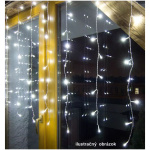 LED svetelný záves – 2x1m, studená biela