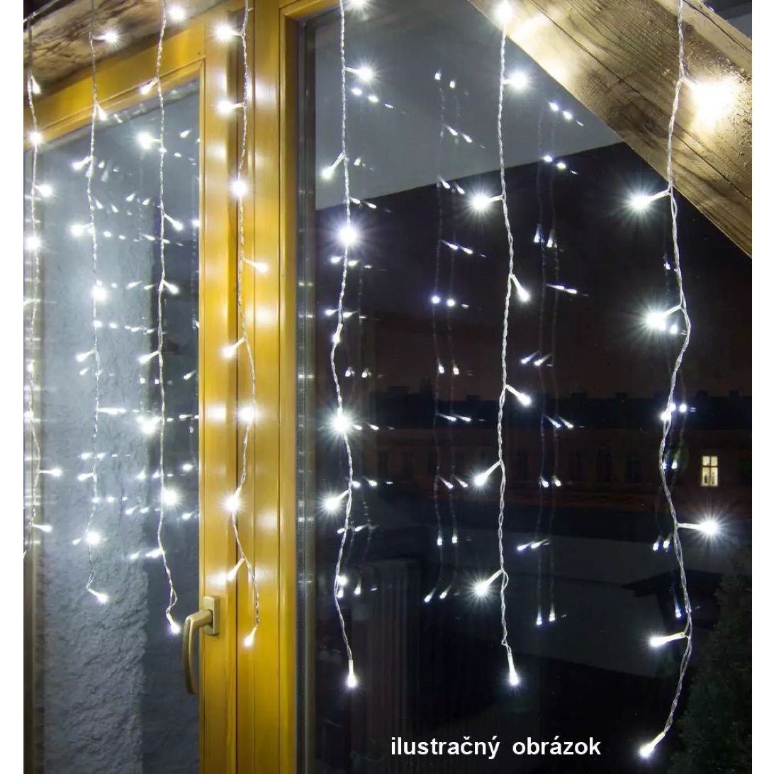 LED svetelný záves – 2x1m, studená biela