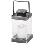 Lampáš Vianoce Retro, so sviečkou, čierny, 3xAAA