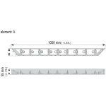 Neviditeľný obrubník EASY EDGE 55, 2ks/balenie (100×5,5×8 cm)