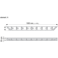 Neviditeľný obrubník EASY EDGE 55, 2ks/balenie (100×5,5×8 cm)