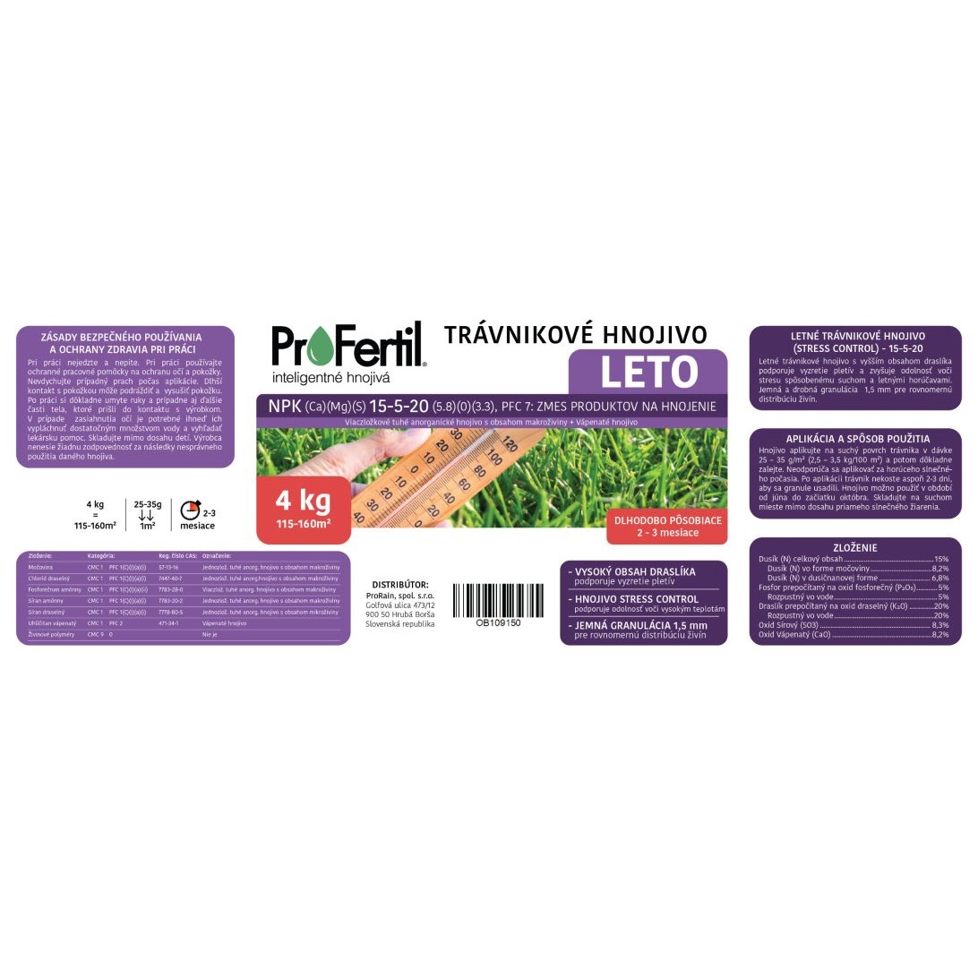 ProFertil LETO 15-05-20, 2-3M hnojivo (4kg)