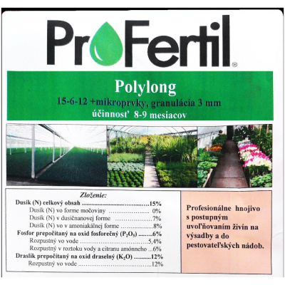 ProFertil Polylong 15-06-12, 8-9 mesačné hnojivo (20kg)