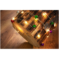 Reťaz Bell, 20 LED biela, so zvončekom