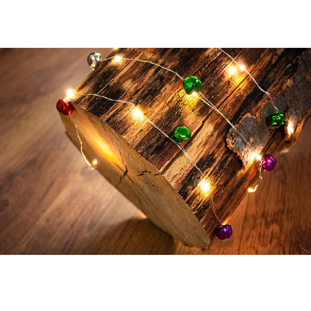 Reťaz Bell, 20 LED biela, so zvončekom