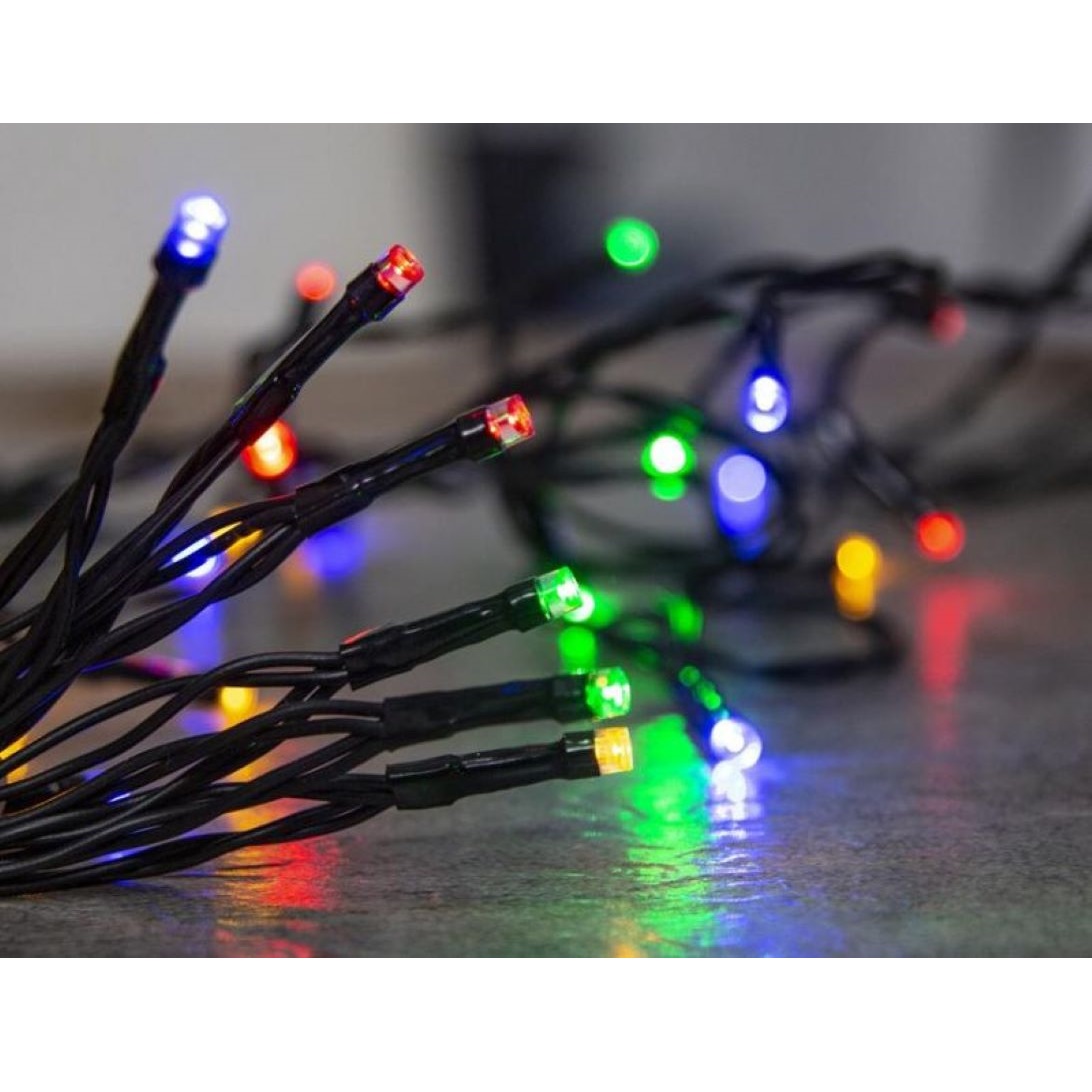 Reťaz Ceibo, 192 LED multicolor, 8 funkcií, časovač, exteriér