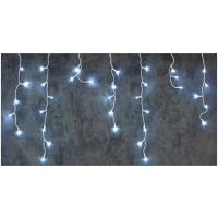 Reťaz Icicle, 200 LED studená biela, časovač