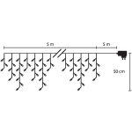 Reťaz Icicle, 200 LED teplá biela, časovač