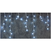 Reťaz Icicle, 480 LED studená biela, časovač
