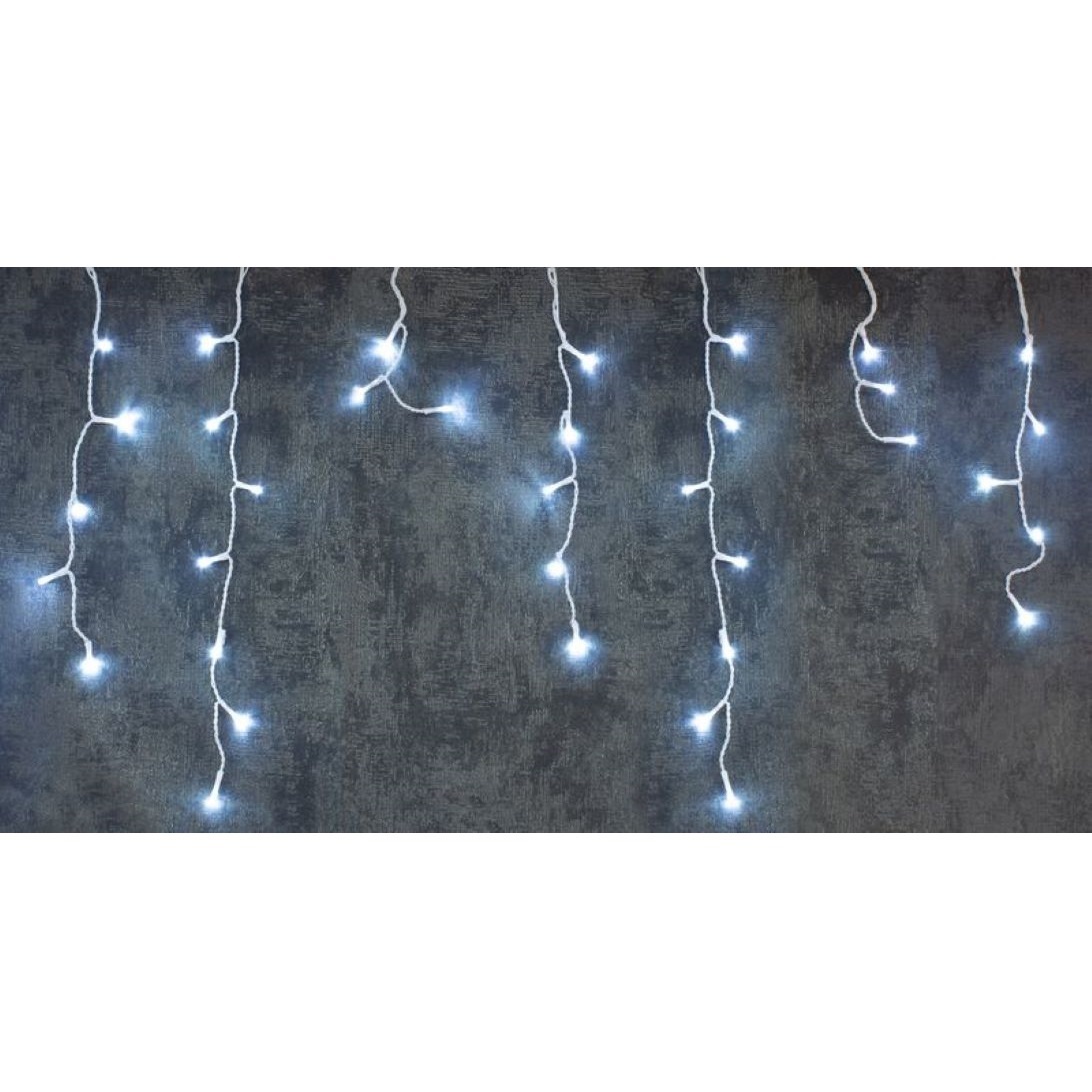 Reťaz Icicle, 480 LED studená biela, časovač