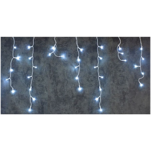 Reťaz Icicle, 800 LED studená biela, časovač