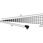 Reťaz Twisted Stars 180S, LED studená biela, 2m x 9 reťazcov