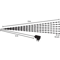 Reťaz Twisted Stars 180S, LED studená biela, 2m x 9 reťazcov