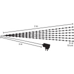 Reťaz Twisted Stars 180S, LED teplá biela, 2m x 9 reťazcov