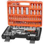 Sada náradia S210, 108 dielna, v kufri, 1/4″+1/2″