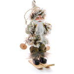 Santa na lyžiach, závesný, 18 cm