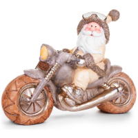 Santa na motorke, keramika, 47×18,5×34 cm