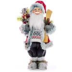 Santa s lyžami a drevom, 80 cm