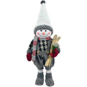 Snehuliak chlapec s lyžami, 60 cm