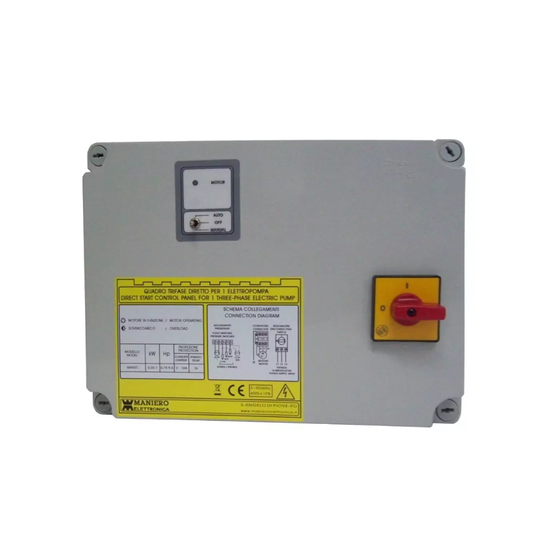 Spínacia skrinka QA/62C – 3 fáz. rozvádzač 0,55 – 7 kW