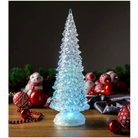 Stromček, LED, meniaca farby, PE, 3xAAA, interiér, 10,50×30 cm