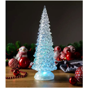 Stromček, LED, meniaca farby, PE, 3xAAA, interiér, 10,50×30 cm