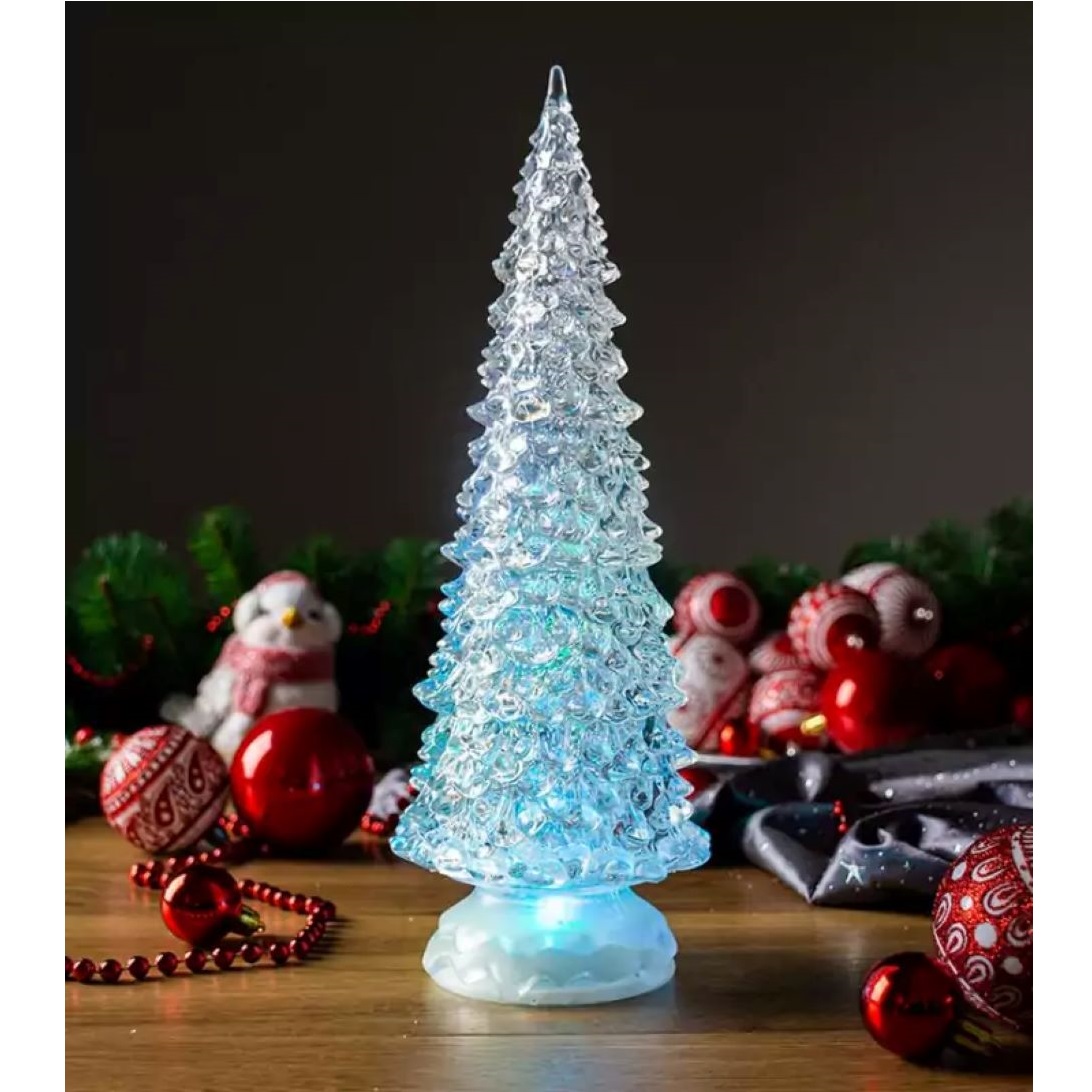 Stromček, LED, meniaca farby, PE, 3xAAA, interiér, 10,50×30 cm