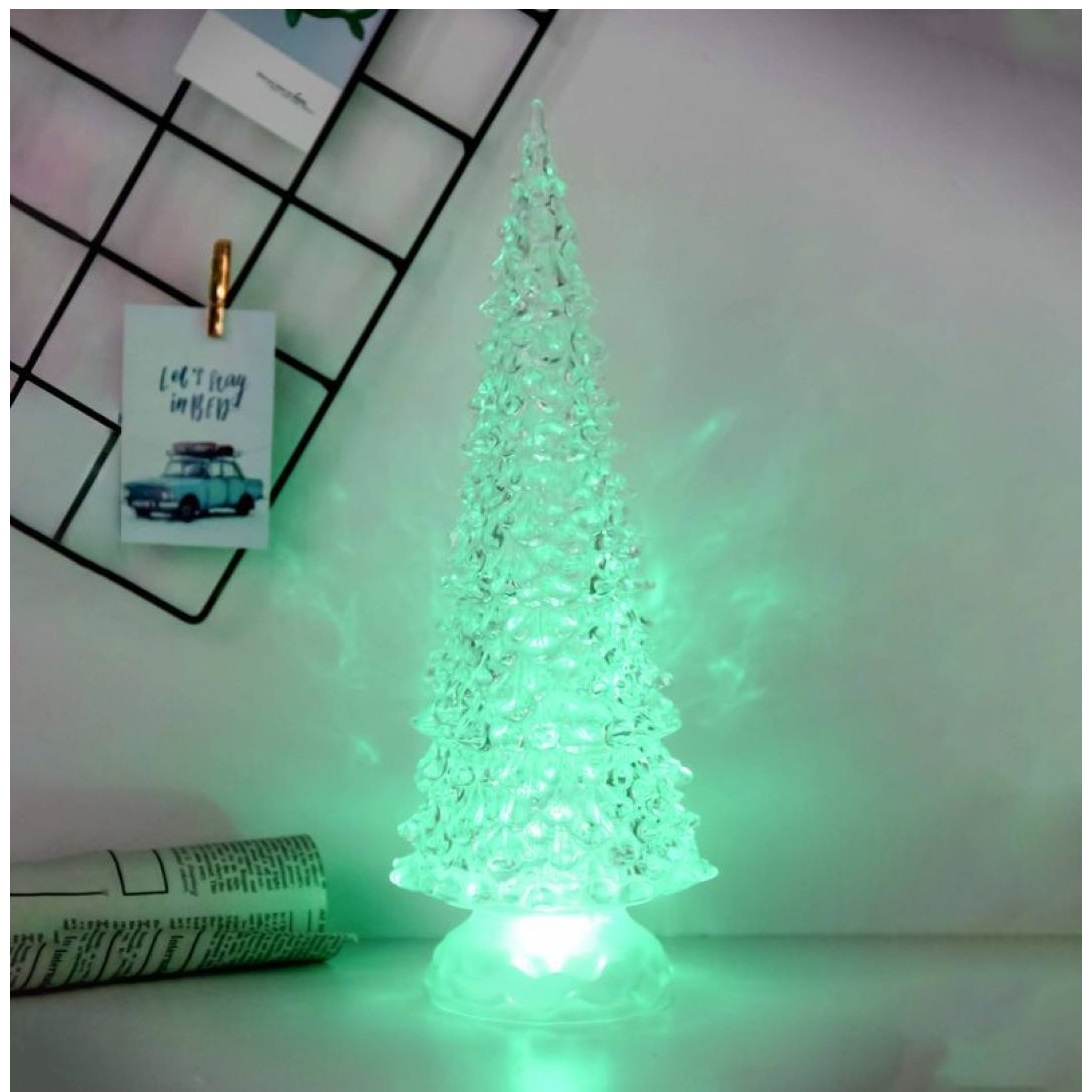 Stromček, LED, meniaca farby, PE, 3xAAA, interiér, 10,50×30 cm