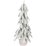 Stromček smrek, zasnežený, 20 LED, teplá biela, 60 cm