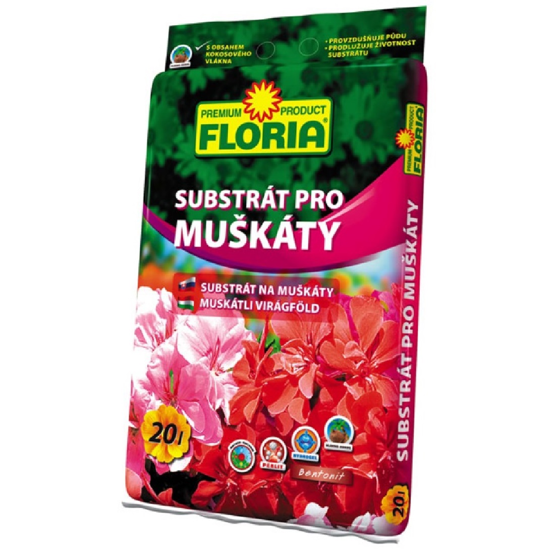 Substrát na muškáty a balkónové kvety FL 20 l
