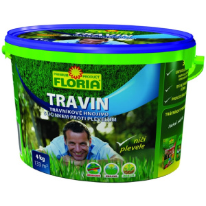 TRAVIN Trávnikové hnojivo s účinkom proti burinám 3v1 4kg