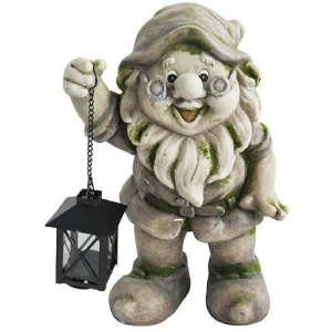 Trpaslík s lampášikom, magnesia, 24x21x36 cm