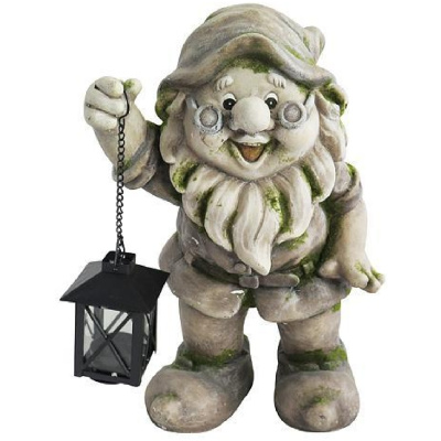 Trpaslík s lampášikom, magnesia, 24x21x36 cm