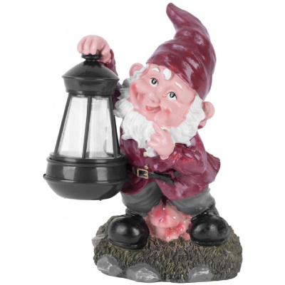 Trpaslík solárny, keramika, 1 LED
