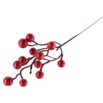 Vetvička Berries, červená, 27 cm, bal. 6 ks