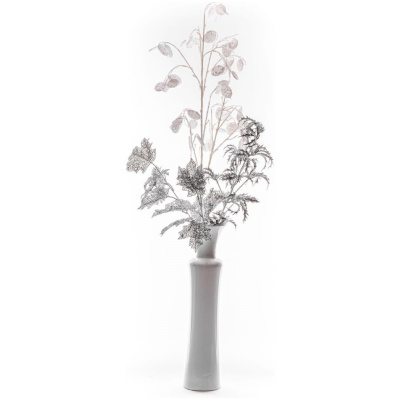 Vetvička MoneyPlant.White, biela, 56×107 cm
