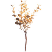 Vetvička eukalyptus, zlatá, 15 cm, bal. 6 ks