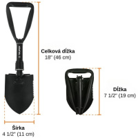 Skladacia multifunkčná lopata oceľová