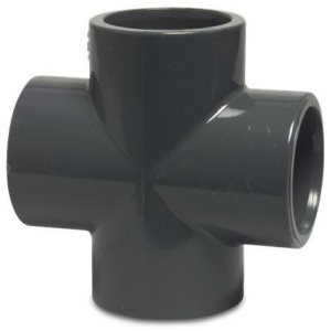 Plastový kríž 90° s 4 x 3/4‘‘ vnútorné závity
