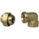 Šróbenie koleno 3/4″ MF, Mosadz