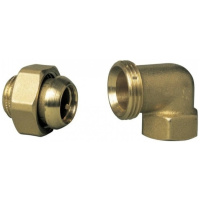 Šróbenie koleno 3/4″ MF, Mosadz