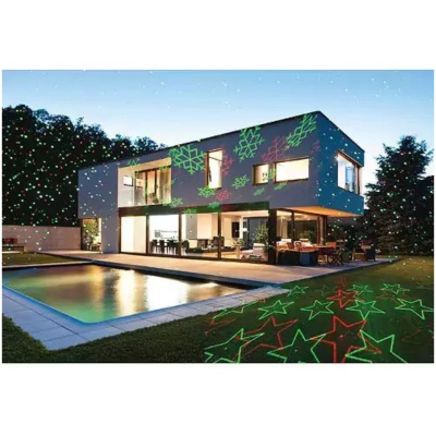 Laser Star shower, hviezdy a vločky, IP44