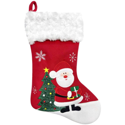 Ponožka so santom, červená, 41 cm